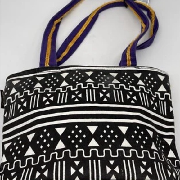 Laurel Burch‎ Colorful Dogs Canvas Tote Bag Boho Artcore Festival Y2K Purse - Picture 3 of 9